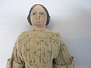 Milliners Doll Paper Mache Wood Leather Circa 1860s