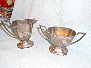 Pairpoint Silver Sugar And Creamer Sheffield