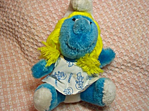 Smurfette Smurf Stuffed 8 Inch 1981