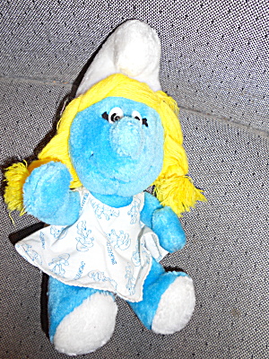 Smurfette Smurf Plush Toy 1981 Peyo 10 Inch