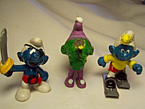 Smurf Toy Figure Lot Of 3 1978 Peyo