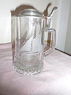 Old Spice Stein Columbia 1901 Etched Germany