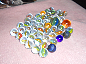 Vintage Marbles Lot Of 53 Marbles