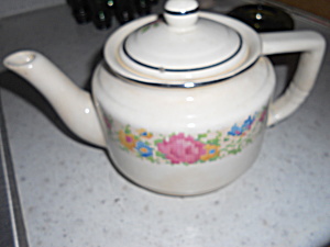 Harker Teapot Floral Cross Stitch Pattern