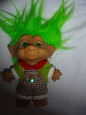 Ace Novelty Troll Jeweled Belly Green Hair