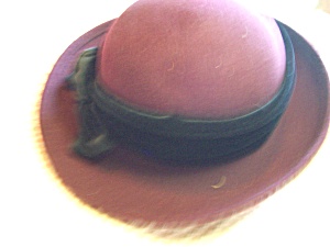 Vintage Laura Ashley Cloche Hat Wool Plum
