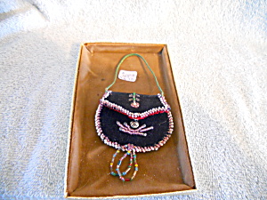 Mary Telford Good Luck Token And Beaded Purse