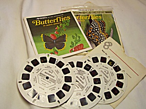 Viewmaster Reels Set Butterflies 1955