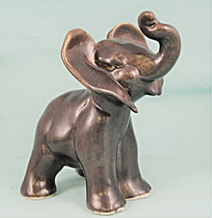 Kay Finch California Pottery Brown Elephant Calf