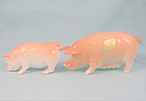 Omc Japan Bone China Pig And Piglet Miniature