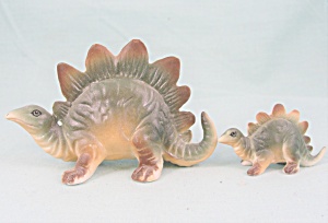 Japan Bone China Miniature Stegosaurus Trio