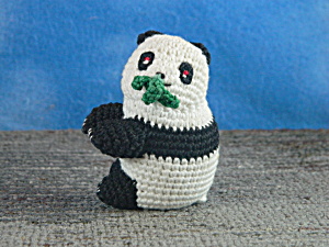 Adorable Hand Crafted Miniature Knit Panda