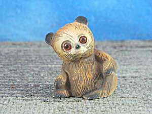 Ceramic Miniature Bear With Inset Eyes
