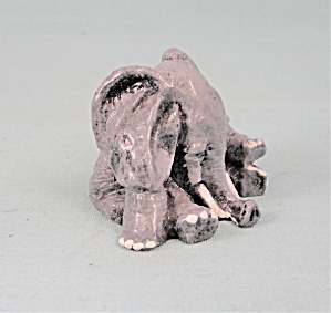 Essex Metal Painted Miniature Sitting Sad Elephant