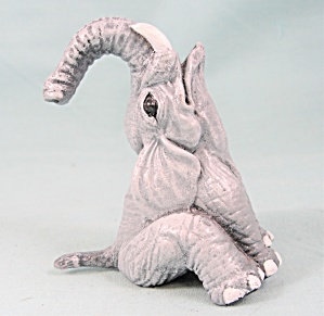 Essex Metal Painted Miniature Sitting Elephant