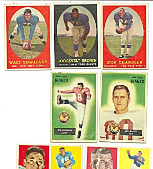 1950's New York Giants Football Cards