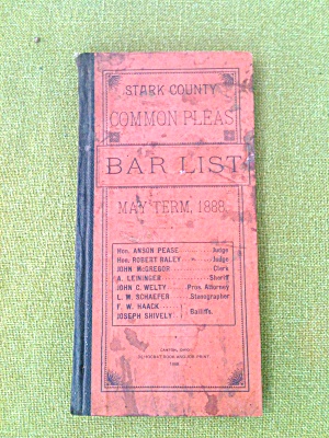 1888 Stark Co Ohio Bar List Courts Judges Etc