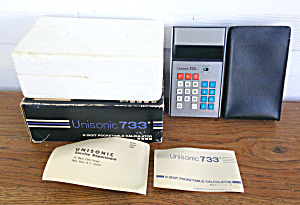 Unisonic 733 Pocket Calculator W/box
