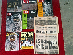 Apollo Man On Moon Nasa Space Magazines Paper