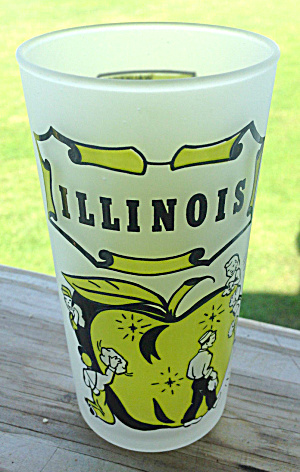 Illinois State Souvenir Glass