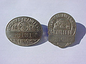 Pr. Of Old Illinois Chauffeur Badges