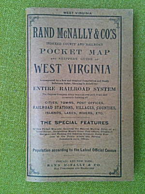 1910 Rand Mcnally West Virginia Pocket Map