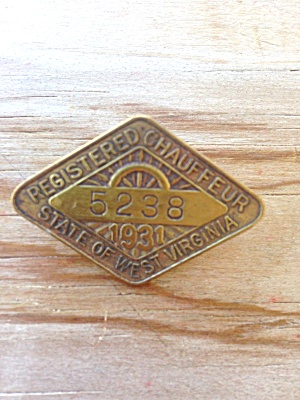 1931 West Virginia Chauffeur Badge