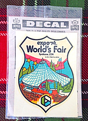 1974 Expo World's Fair Travel Decal