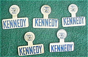 (5) Identical Kennedy Political Badges