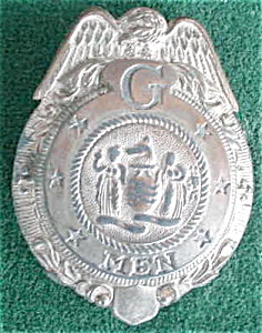 1930's Child's G-men Toy Badge