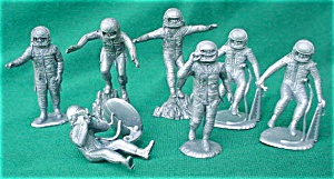 Marx Gray Astronaut Playset Figures