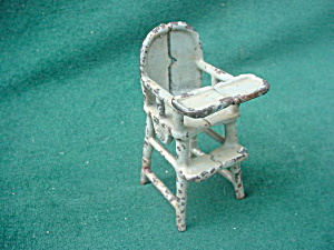 Vintage Cast Iron Doll Furniture High Chair