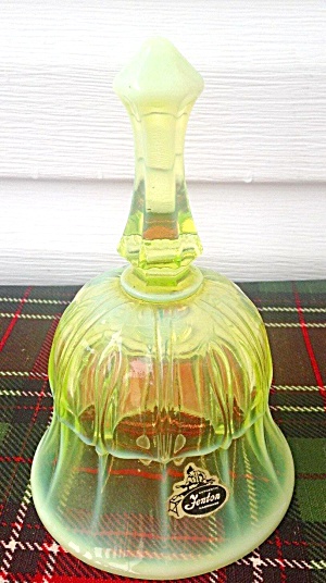 Fenton Vaseline Glass Bell