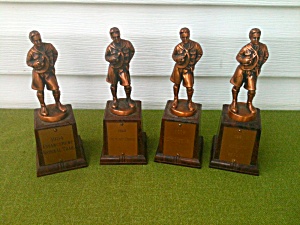 4 Older Boy Scouts Achievement Trophies