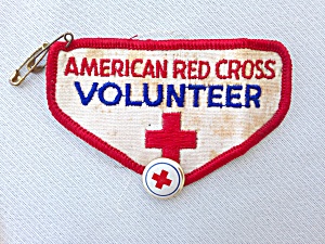 American Red Cross Volunteer Patch W/pin