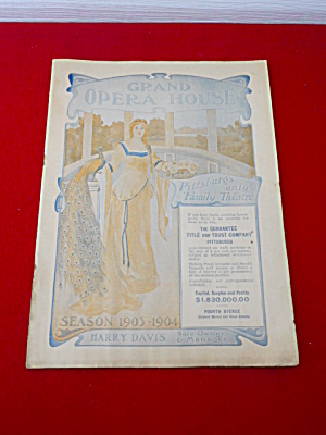 1903-04 Grand Opera House Pittsburgh Program