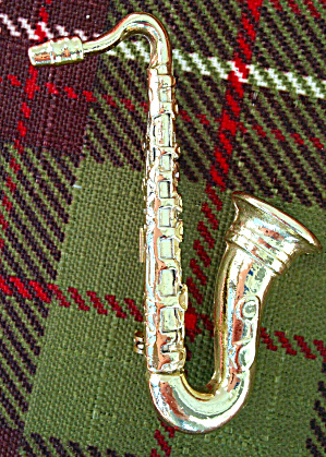 Saxophone Brooch Pin