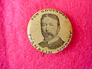 Franklin Murphy New Jersey Governor Pinback