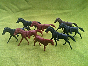 8 Marx Playset Horses