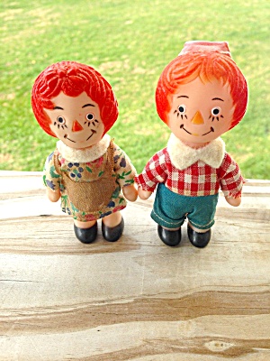 Vintage Raggedy Ann & Andy Plastic Figures