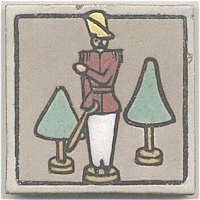 American Art Tile With Toy Soldier