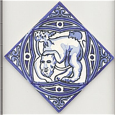 Tile With Mythical Creature