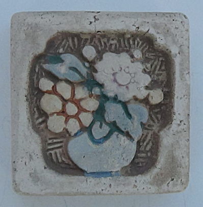 2&quot; Claycraft Tile - Small Vase Of Flowers