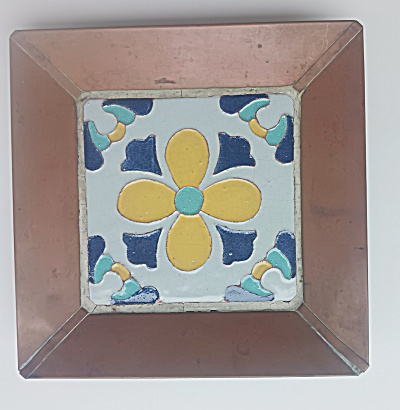 6 Inch Desert House Crafts Dhc Spanish Florals Tile Copper Frame