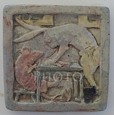 Russell Crook Tile - March Hare And Dormouse