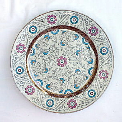 Polychrome Lustre Antique Plate