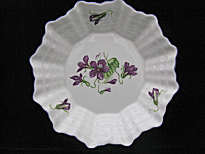 Vintage Shelley China Violets Pin Dish