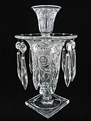 Heisey Ipswich Candle Centerpiece Vase Insert & Prisms