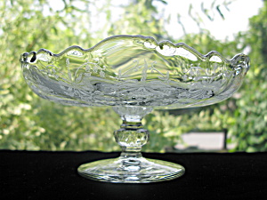 Heisey Orchid Etched Footed Compote