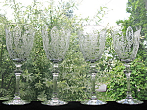 Tiffin Love Lace/ June Night Water Goblets - Set Of 4